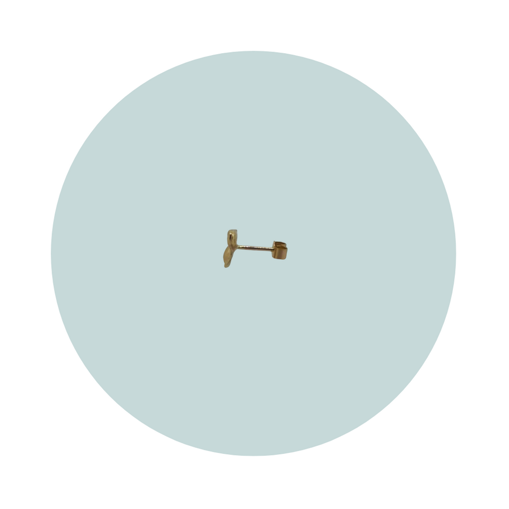 Flow Gold Stud Earring #6