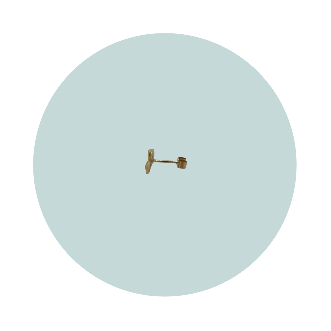 Flow Gold Stud Earring #6