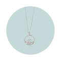 Silver Wave Pendant Necklace