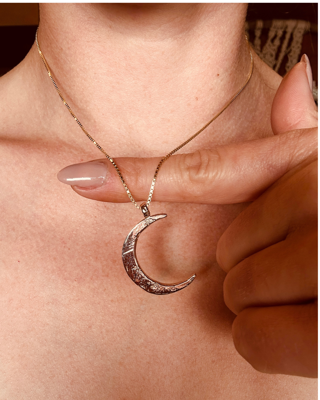 Gold Crescent Moon Necklace