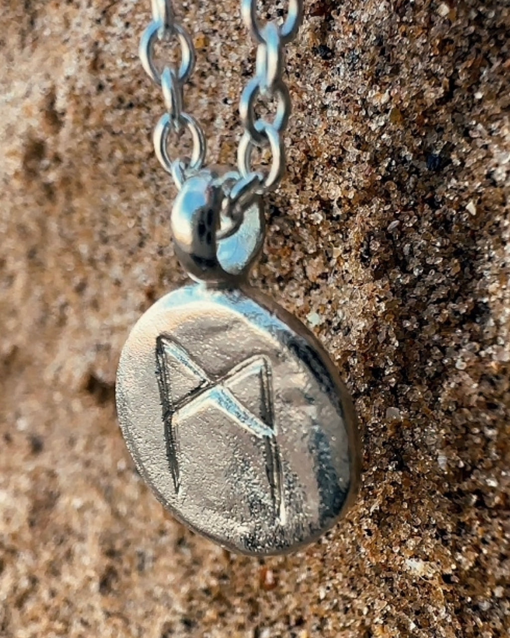 Silver Mannaz Rune Necklace | Individuality & Potential