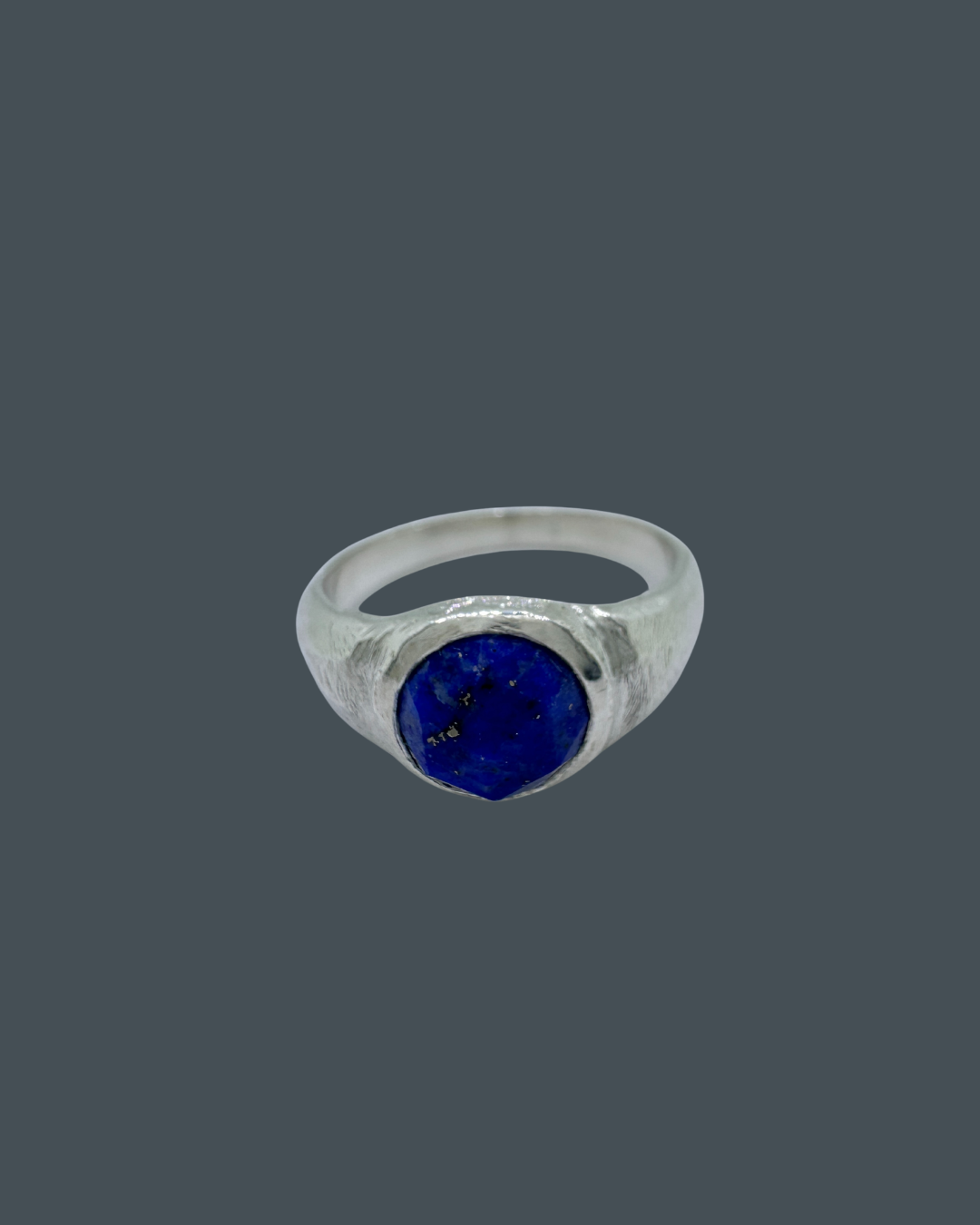Silver Lapis Lazuli Signet Ring - Size N½