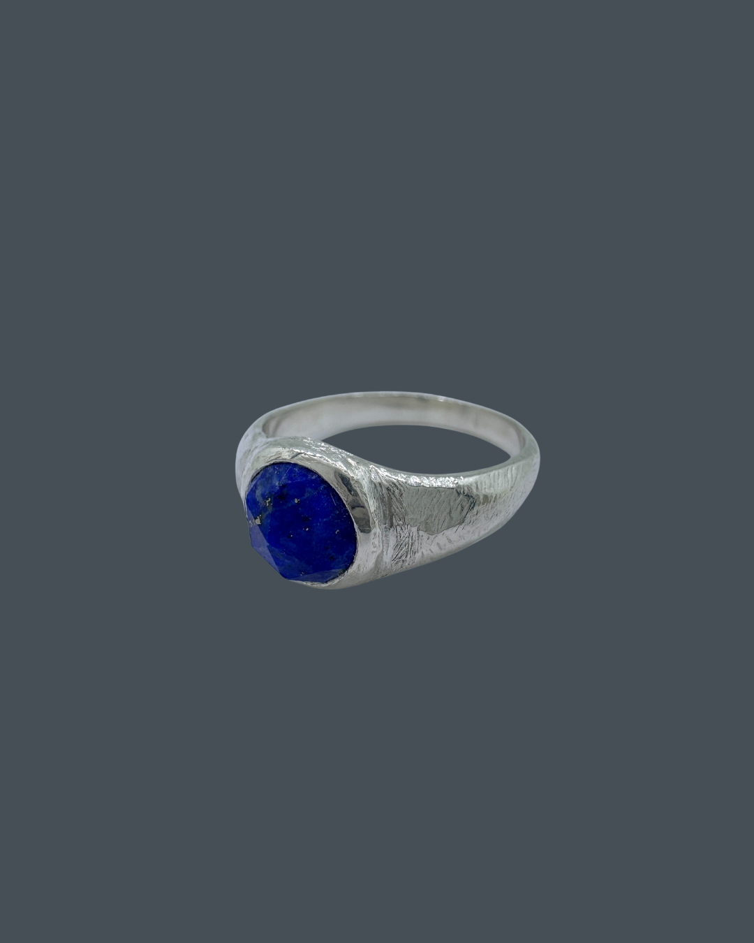 Silver Lapis Lazuli Signet Ring - Size N½