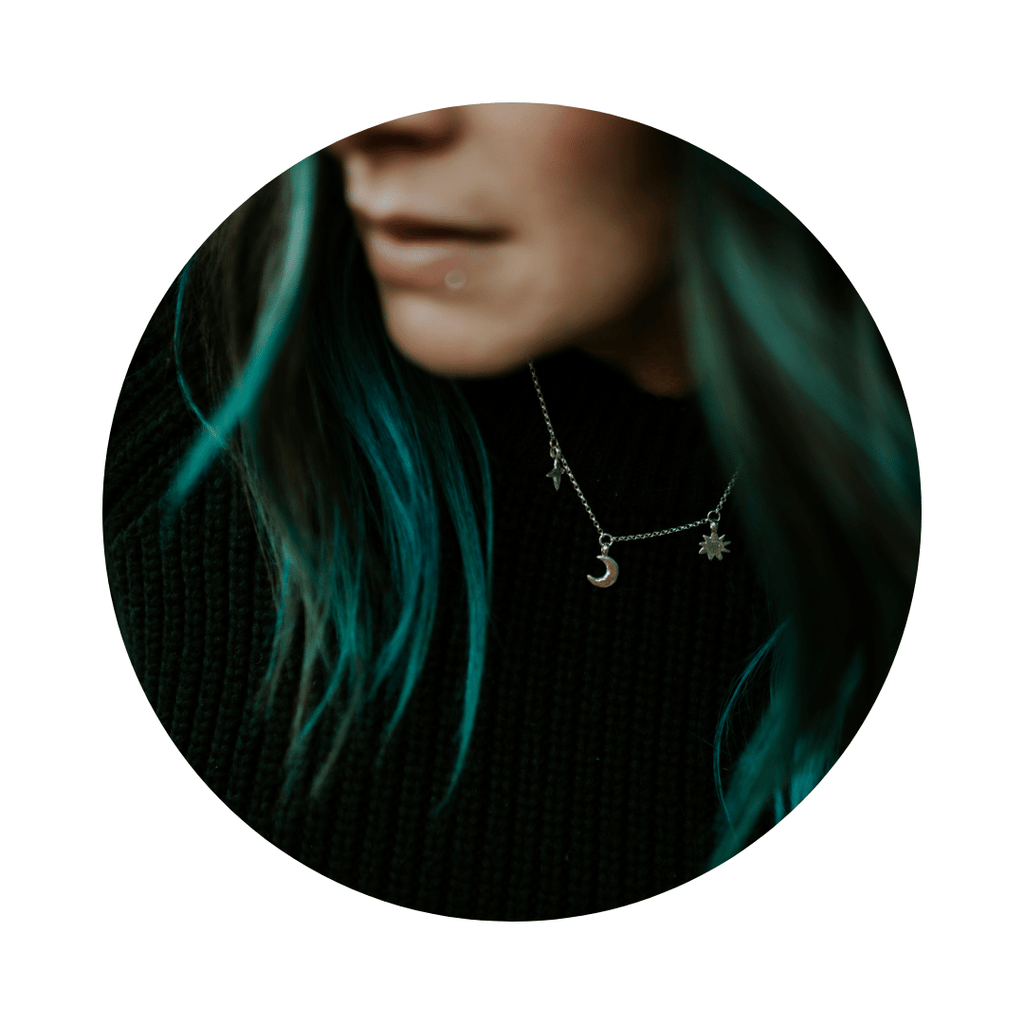 Silver Sun, Moon & Star Trio Charm Necklace